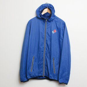 Domino's Pizza Rain Jacket Mens Large Blue Waterproof Full Zip w/ Hood